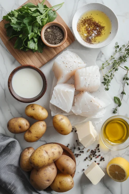 ingredientes Bacalao al horno con pure de patata