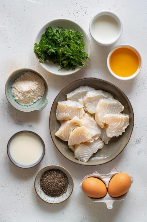 ingredientes Buñuelos de bacalao al horno